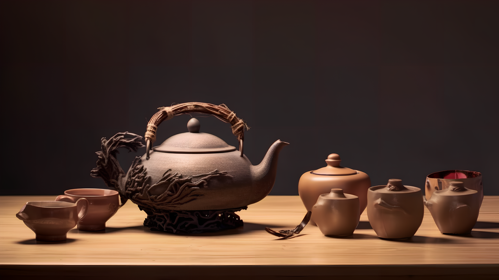 Hand painted contrasting color porcelain tea tray from Jingdezhen