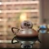 Handmade purple clay teapot 170ml by Master Bai Yang