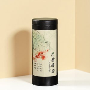 2014 Aged Fu Tea Brick with Lotus Leaf & Cassia Seed – 150g | Herbal Dark Tea Blend