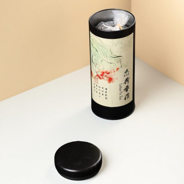 2014 Aged Fu Tea Brick with Lotus Leaf & Cassia Seed – 150g | Herbal Dark Tea Blend
