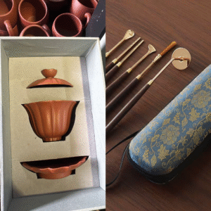 Ribbed Zhuni Gaiwan Set 3 Pieces + Incense set
